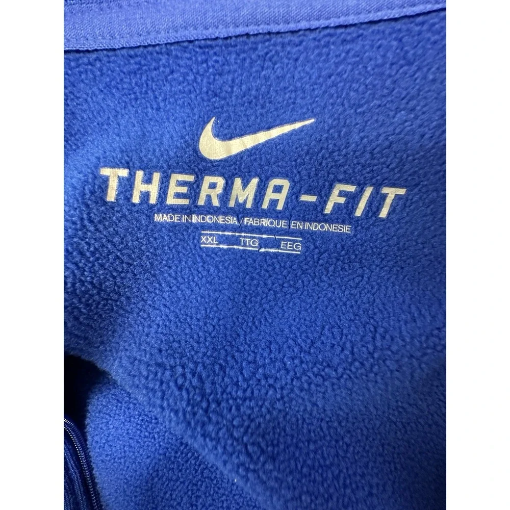 Air Force Academy Blue Silver Club Sweater Mens 2XL Blue Nike Therma Fit 1/4 Zip